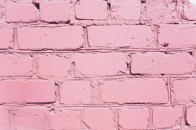 Foto mooie roze paarse bakstenen muur met witte grout kleurrijke achtergrond abstracte textuur voor kopieerruimte