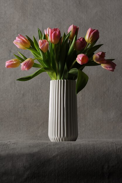 Foto mooie roze tulpen