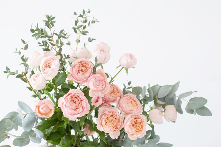 Mooie rozen bloemen boeket op witte achtergrond
