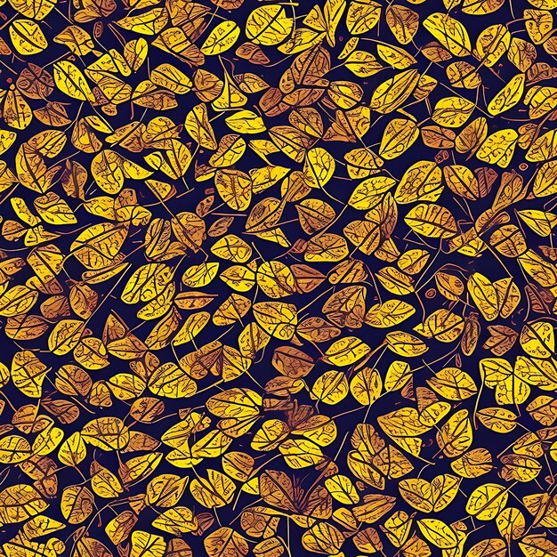 Mooie skelet bladeren Naadloze patronen gegenereerd door AI