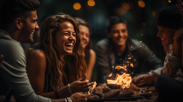 Foto mooie spontane momenten van geluk generatieve ai