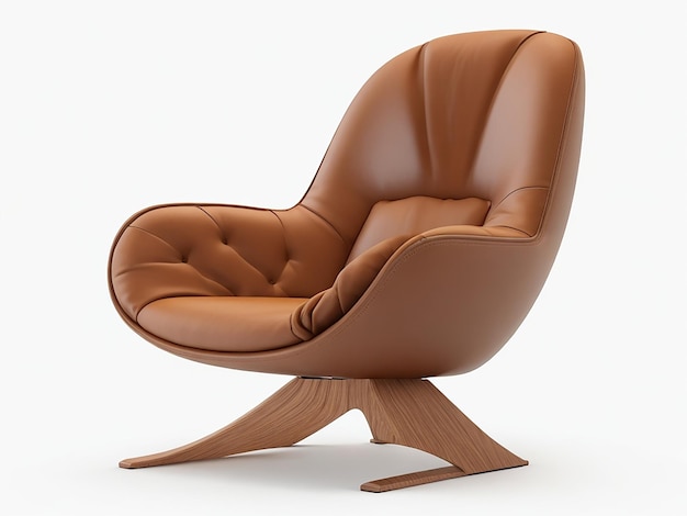 Mooie stoel nieuwe stijlvolle kleur volledig geïsoleerd op een witte achtergrond
