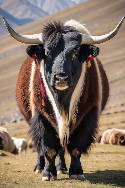 Mooie Tibetaanse yak.