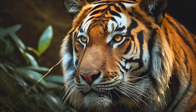 Mooie tijger in de wilde natuur Afrikaans dier Safari en dieren in het wild