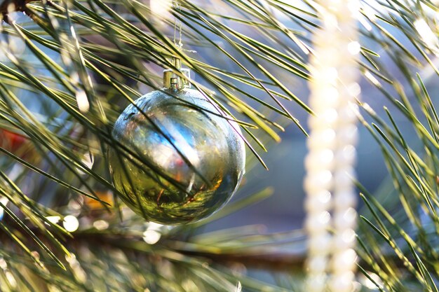 Mooie traditionele kerstdecor close-up