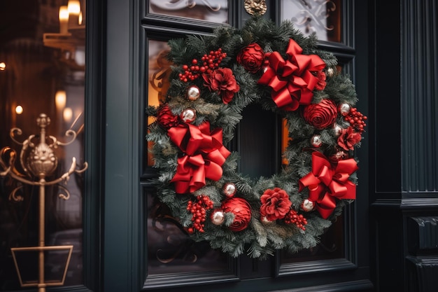 Mooie traditionele kerstkrans handgemaakte Xmas decoratie