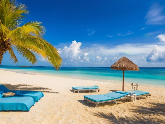 Mooie tropische strand- en zeevakantie achtergrond