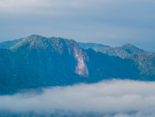 Mooie uitzichten vanuit Thailand Mon Kru Ba Sai Mae Moei Nationaal Park Tak Provincie Thailand