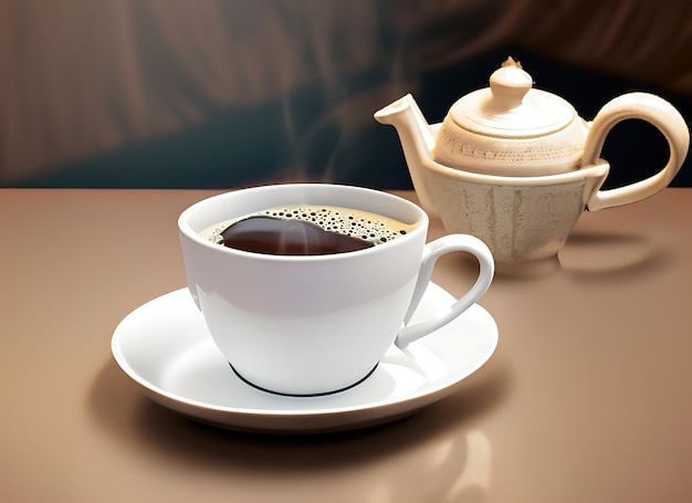 Mooie vers ontspannen ochtend kopje koffie set