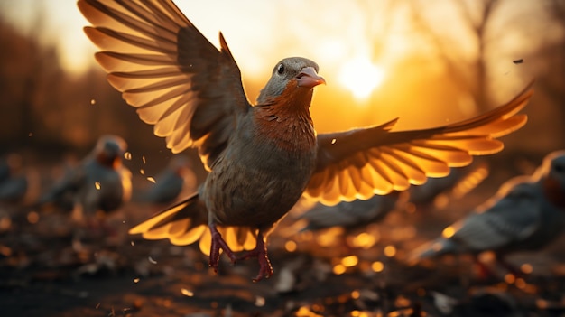 mooie vogel in het park