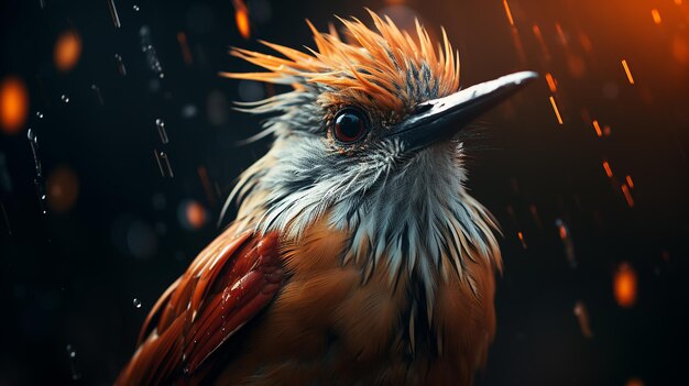 Foto mooie vogelfoto in 3d.