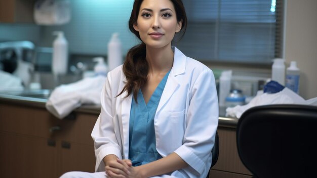 mooie vrouw dokter met witte jas in geïsoleerde achtergrond hd