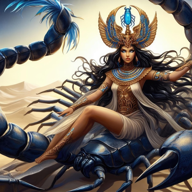 Mooie vrouw illustratie achtergrond mythologie illustratie achtergrund