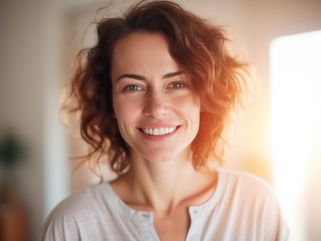 Mooie vrouwen van middelbare leeftijd glimlachen