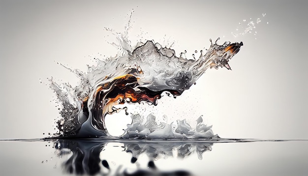 Mooie water splash achtergrond AI render