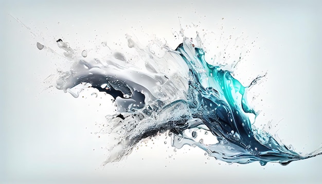 Mooie water splash achtergrond AI render