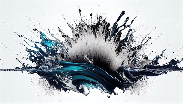 Mooie water splash achtergrond AI render