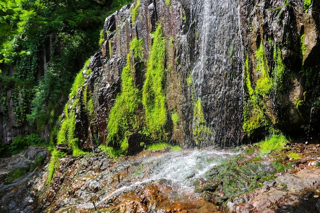 Mooie waterval in de bergen van de Kaukasus in Adzjarië, Georgië