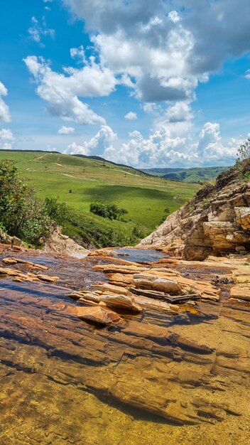 Foto mooie watervallen in serra da canastra, minas gerais, brazilië