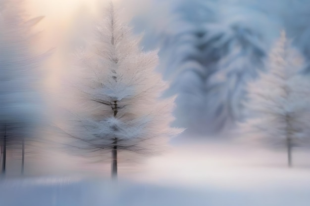 Mooie winter achtergrondbeeld van bevroren sparren takken en kleine drijven van pure sneeuw met bokeh kerstverlichting