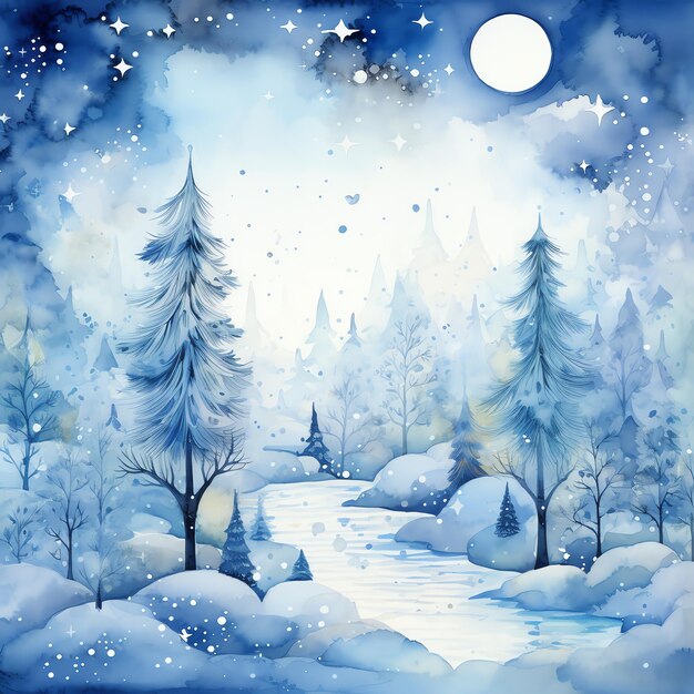 mooie winter blauwe digitale papier junk journal scarpbooking clipart illustratie