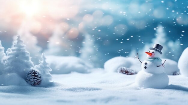 Mooie wintersneeuw achtergrond Illustratie AI GenerativexA