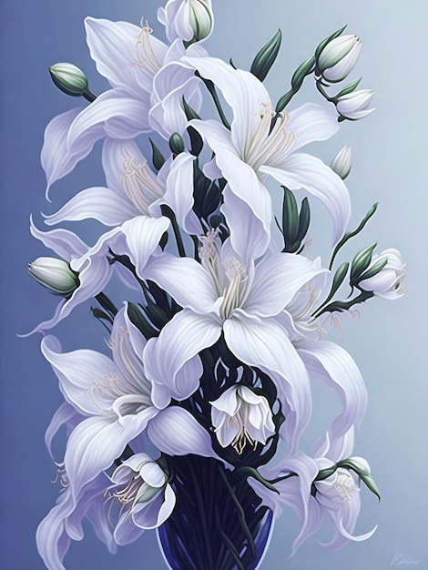 Mooie witte bloem Generatieve Ai