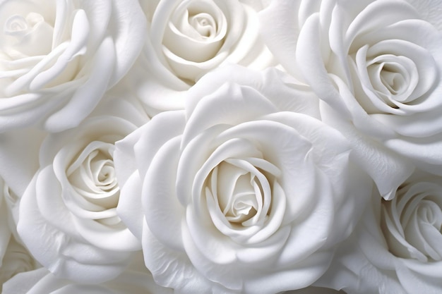 Mooie witte rozen als achtergrondclose-up Bloemdessin