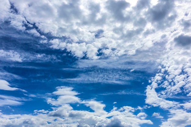 mooie witte wolken op een blauwe hemelachtergrond