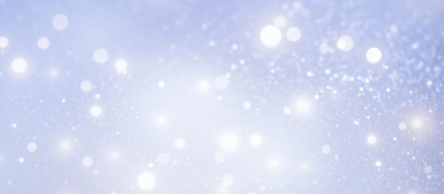 Mooie zachte licht bokeh achtergrond met glinsterende deeltjes en wazige ronde hoogtepunten winter rustige en dromerige stemming winter seizoen thema's feestviering achtergrond