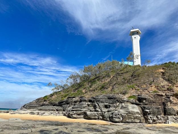 Photo mooloolaba point cartwright lighthouse