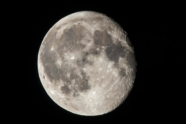 Moon and black background