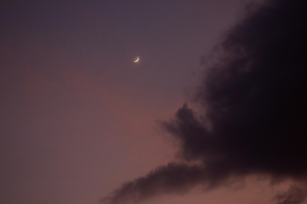 moon and black clouds