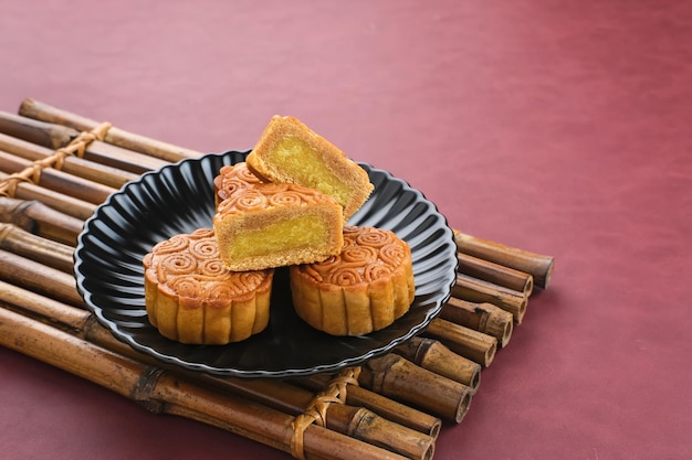 Moon Cake, traditional Chinese snack popular during the mid-autumn festival.