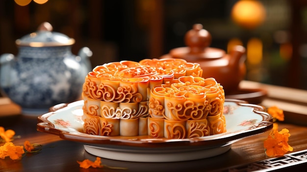 Moon cake yolk pastry for mid autumn festival