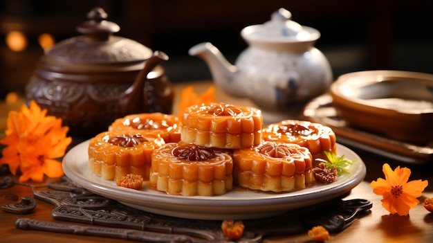 Moon cake yolk pastry for mid autumn festival