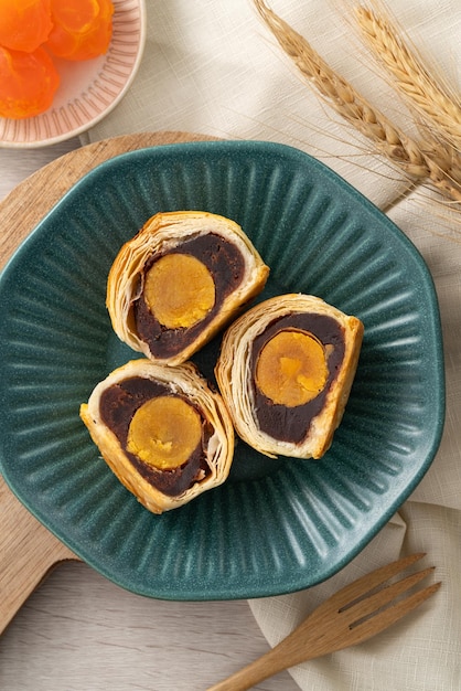 Moon cake yolk pastry for MidAutumn Festival holiday