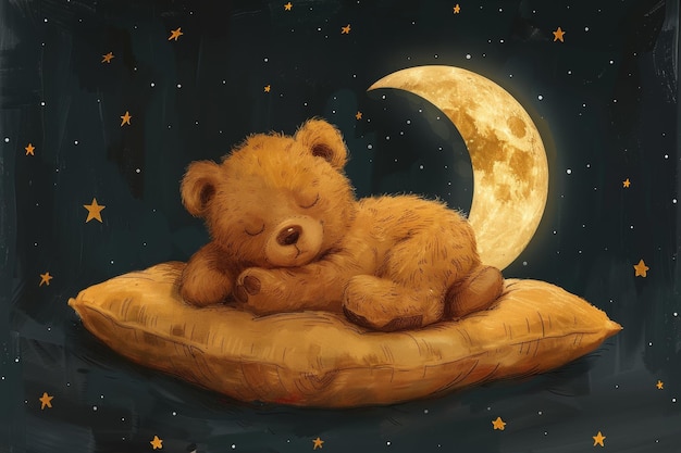 Moon cartoon Teddy Bear