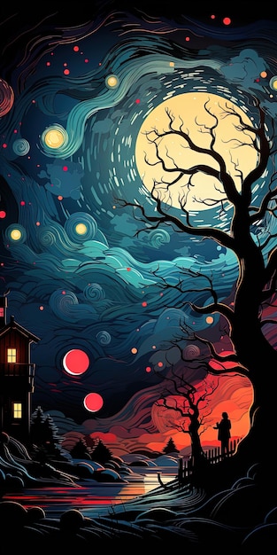 the moon and the house by person