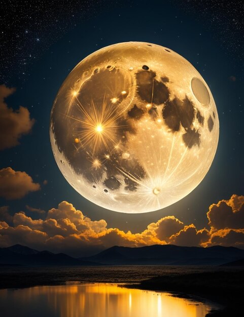 Photo moon illustrator background