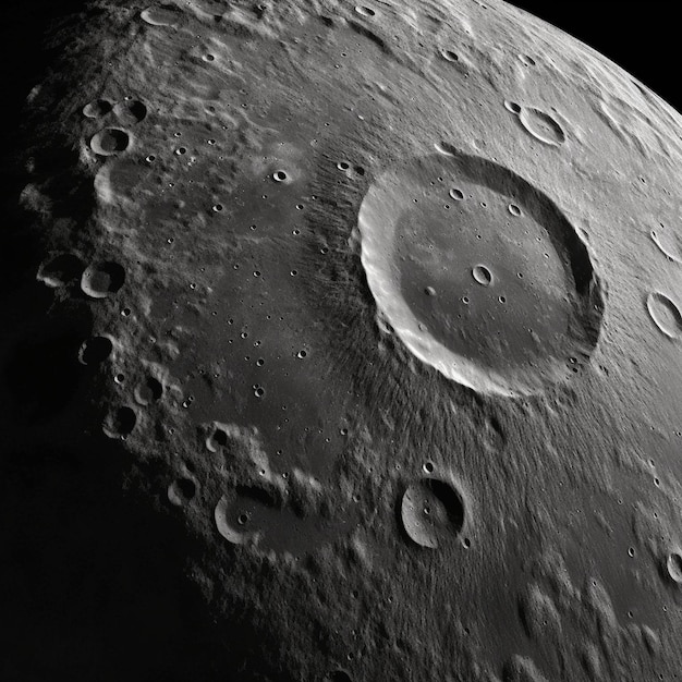 Фото Луна в ночном небе на заднем плане вне земли