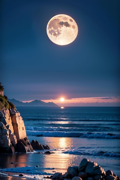 la luna quanto è bella