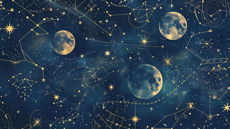 Photo the moon is in the sky