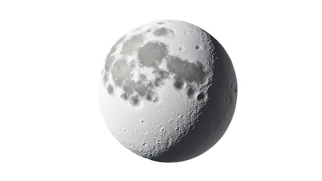 Moon on isolated White background