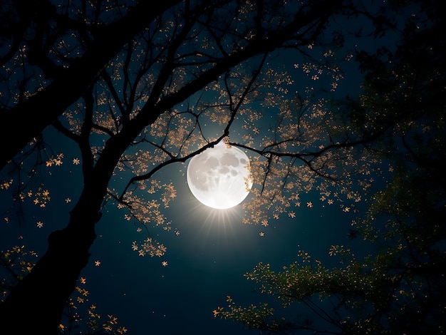 Photo moon light nature aesthetic