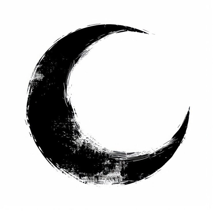 Photo moon night black illustration