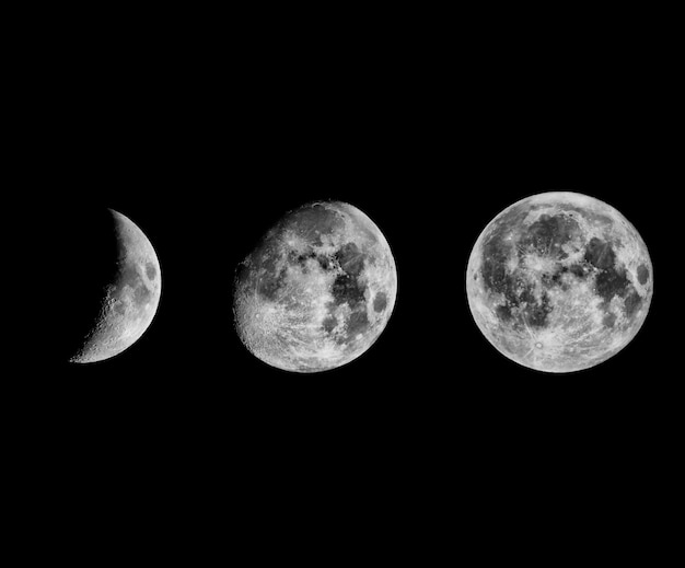 Moon phases collage