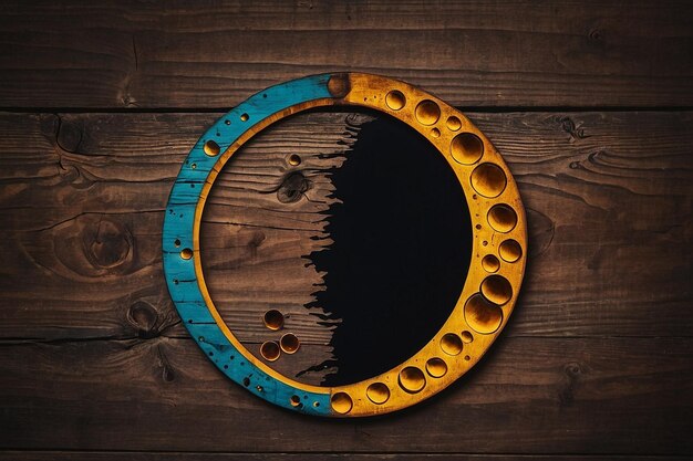 Photo moon phases depicted on a rustic wooden sign