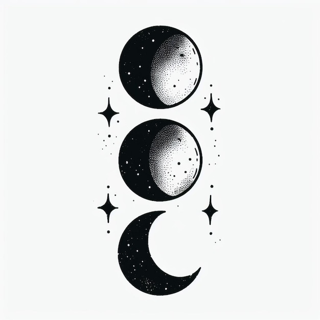 Photo moon phases tattoo design