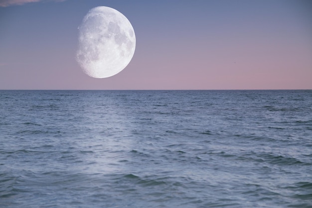 Moon over the sea